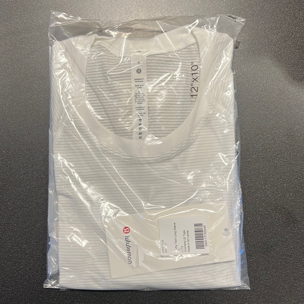 BRAND NEW- Lululemon Swiftly Tech Long Sleeve 2.0 White